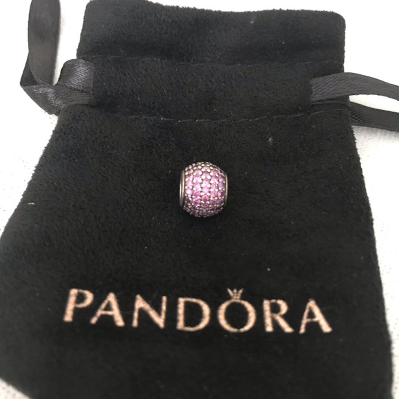 NWOT Pandora pink pave charm - Picture 3 of 8